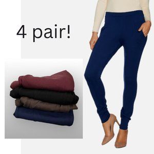 Du Jour Pull-On Ponte Knit Leggings with Pockets